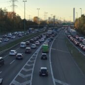 Traffic jam analyzed by AI